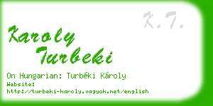 karoly turbeki business card
